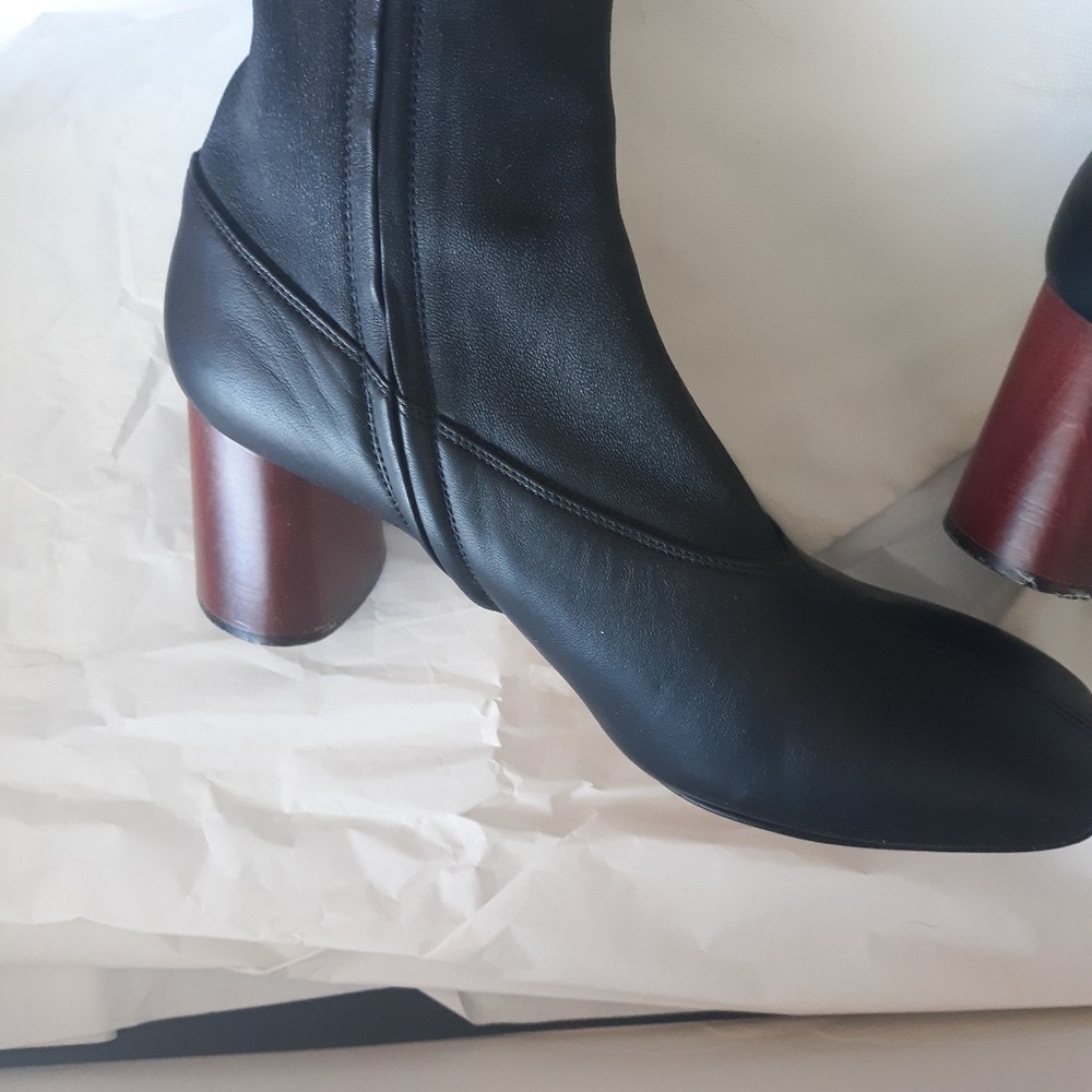 Helmut Lang Black and Brown Heeled Boots - Picture 10 of 10